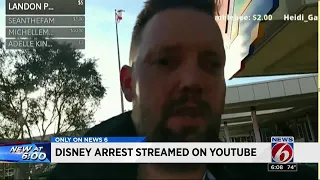 YouTuber live streams arrest at Epcot