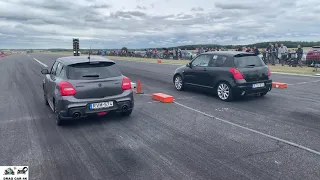 Suzuki Swift 1.4 Boosterjet vs Suzuki Swift 1.6 Sport 🚦🚗 drag race 1/4 mile - 4K