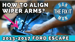 2013 - 2017 Ford Escape Windshield Wiper Arm Removal & Alignment How to Change Replace Wiper Blades