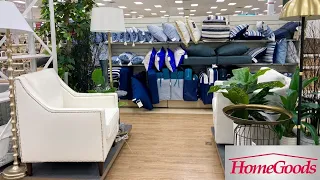 HOMEGOODS FURNITURE COFFEE TABLES ARMCHAIRS SOFAS DECOR SHOP WITH ME SHOPPING STORE WALK THROUGH
