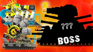 Mega tanks VS Mega Boss - Cartoons about tanks Ratte dora tank kv 44 #cartoonsabouttanks
