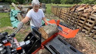 First Splitting on the New 4.0 Wolfe Ridge #firewood #splitting @WolfeRidgeSplitters