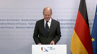 Olaf Scholz Germany's Finance Minister backs swift end to EU coronavirus aid talks