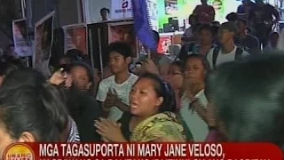 UB: Supporters ni Mary Jane Veloso, nagdiwang sa balitang 'di itinuloy ang pagbitay