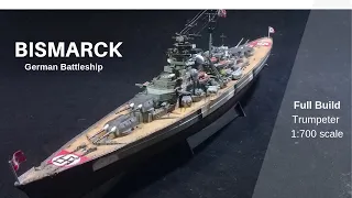 German Battleship "Bismarck" by Trumpeter 1:700 scale full build.