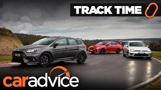 Comparison: Ford Focus RS v Subaru WRX STI v Volkswagen Golf R Track Test | CarAdvice Drive