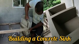 Working on Dad's Jamaican Dream House| Making a Concrete Sink