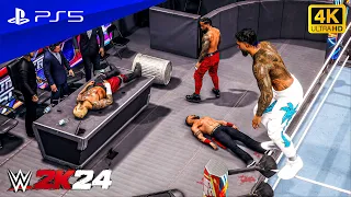 WWE 2K24 - Jey & Jimmy The Uso vs. Solo Sikoa & Tama Tonga | Extreme Rules Tag Team | PS5™ [4K60]