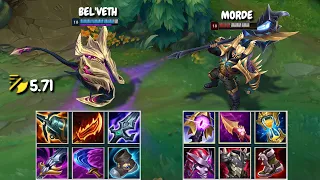 BEL'VETH vs MORDEKAISER FULL BUILD FIGHTS & Best Pentakills!