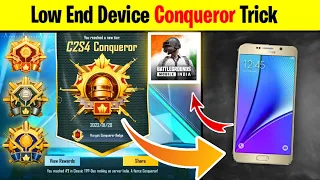 🇮🇳 Bgmi Conqueror in 7 days || Low end Device Tips For Conqueror || Conqueror Kaise Kre