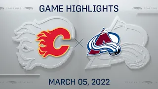 NHL Highlights | Flames vs. Avalanche - Mar. 5, 2022