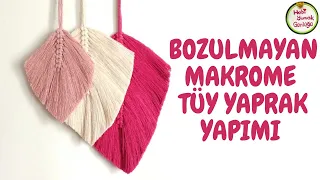 Bozulmayan makrome yaprak/bozulmayan makrome yaprak yapımı/macrame feather/leaf/makrome yaprak kolay