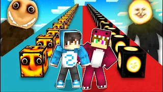 ¡HOMBRE DE LA VENTANA vs ESA NO ES LA LUNA! 😱 DESAFÍO de LUCKY BLOCK en MINECRAFT