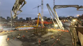 Pumping 4000 cubic yards of concrete with just 3 Alliance concrete pumps!!!