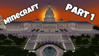 Minecraft: How to build the Capitol Building (Part 1)