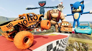 Monster Truck Madness LIVE  #4 | Long Jumps and Crashes | BeamNG Drive - Griff's Garage