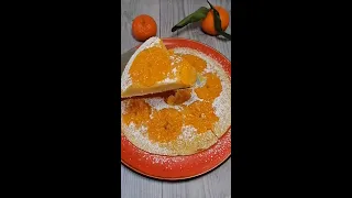 Вкусный и нежный мандариновый пирог со свежими мандаринами на сковороде 🍊🍊🍊