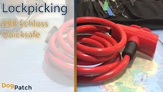 (GER-007) Lockpicking - Schloss knacken 101 - Fahrrad BBB Schloss Quicksafe - single + rake