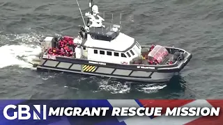 BREAKING: Migrant rescue mission underway as small boat carrying 50 beaches on Kent sandbank