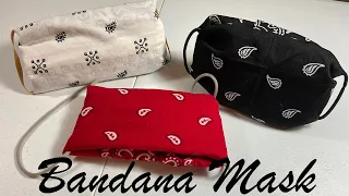 bandana face mask -no sewing- easy