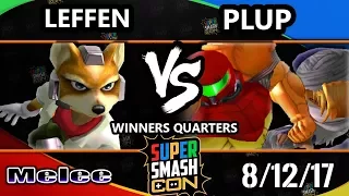 Smash Con 2017 SSBM - TSM | Leffen (Fox) vs PG | Plup (Samus, Sheik) Smash Melee WQ