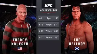 Hellboy vs. Freddy Krueger (EA Sports UFC 3) - CPU vs. CPU - Crazy UFC 👊🤪