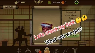 Shadow fight 2 opening Valentine's mythical box can we get the box?