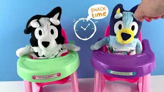 Baby Bluey & Mackenzie Playdate -  Bluey and Bingo Toys from Disney 💙 Pretend Play!