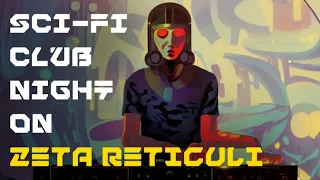 SCI-FI CLUB NIGHT on Zeta Reticuli with futuristic techno music | Stable Diffusion