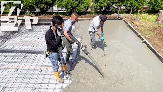 [Warehouse #2] Pour a Concrete Slab [Foundation work completed]
