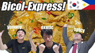 BICOL EXPRESS | Korean Cook & React Filipino Food