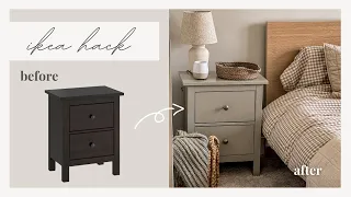 IKEA HEMNES NIGHTSTAND HACK + bedroom updates | diy furniture flip, modern cottage makeover