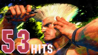 [SF6] 가일 솔리드펀치 6288데미지 53단 콤보 - Guile Solid Punch 6288 Damage 53 Hit Combo