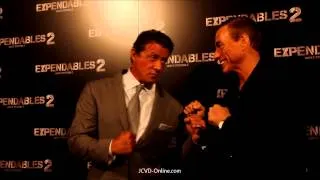 Stallone VS Van Damme - The Expednables 2 Premiere (Paris, France)