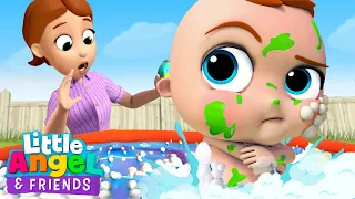 No No Bath | Good Habits Song | Little Angel And Friends Kid Songs