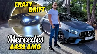 Mercedes A45s AMG drift and review