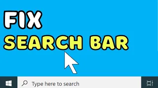 How to FIX SEARCH BAR Not Working in Windows 10 | How to fix search bar in windows 10