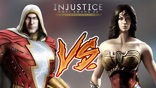 Injustice Gods Among Us - Shazam Vs. Wonder Woman (Hard) Walkthrough | RozZ99