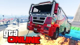 НЕВЫПОЛНИМЫЙ РАЗГОН НА ГОНОЧНОМ ГРУЗОВИКЕ ПО РАМПАМ В GTA 5 ONLINE