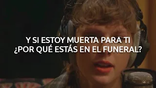 Taylor Swift - my tears ricochet (Long Pond Studio Sessions) || Español