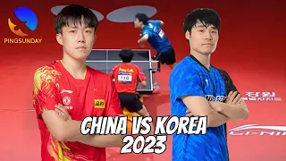 China vs Korea - Match 1 | Wang Chuqin vs Jang Woojin