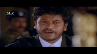 Shivarajkumar Helps & Defence Against Rowdy in Court | Best Scene | Don Kannada Movie