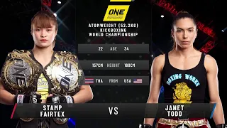 Stamp Fairtex vs. Janet Todd II | Full Fight Replay