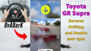 Toyota GR Supra Reverse Drifting and Double 360° Spin ~ Forza Horizon 5 #shorts