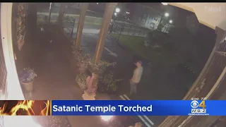 Man arrested after starting fire at Satanic Temple in Salem