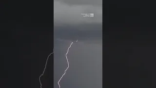 Lightning strikes a plane shortly after takeoff