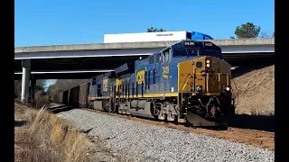 CSX N319-21 rumbles out of Columbia w/ ET44AH 3439 leading