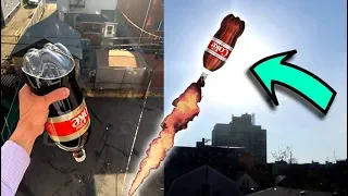 Launching Soda Bottles Over a Giant Building ~ Incredible Science