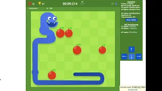 Google Snake Game Speedrun PB (Small, Normal Speed, All Apples) in 36.180