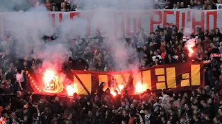 Delije burn Fedayn Roma flag (Crvena zvezda - Čukarički, 18.02.2023)